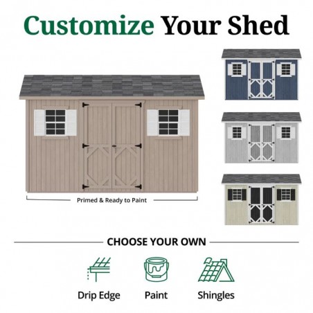 Little Cottage Co. Pre-Cut 8x12 Classic Workshop Wood Shed Kit - (8x12 CWS-PC) Little Cottage Co. Pre-Cut 8x12 Classic Workshop Wood Shed Kit - (8x12 CWS-PC)