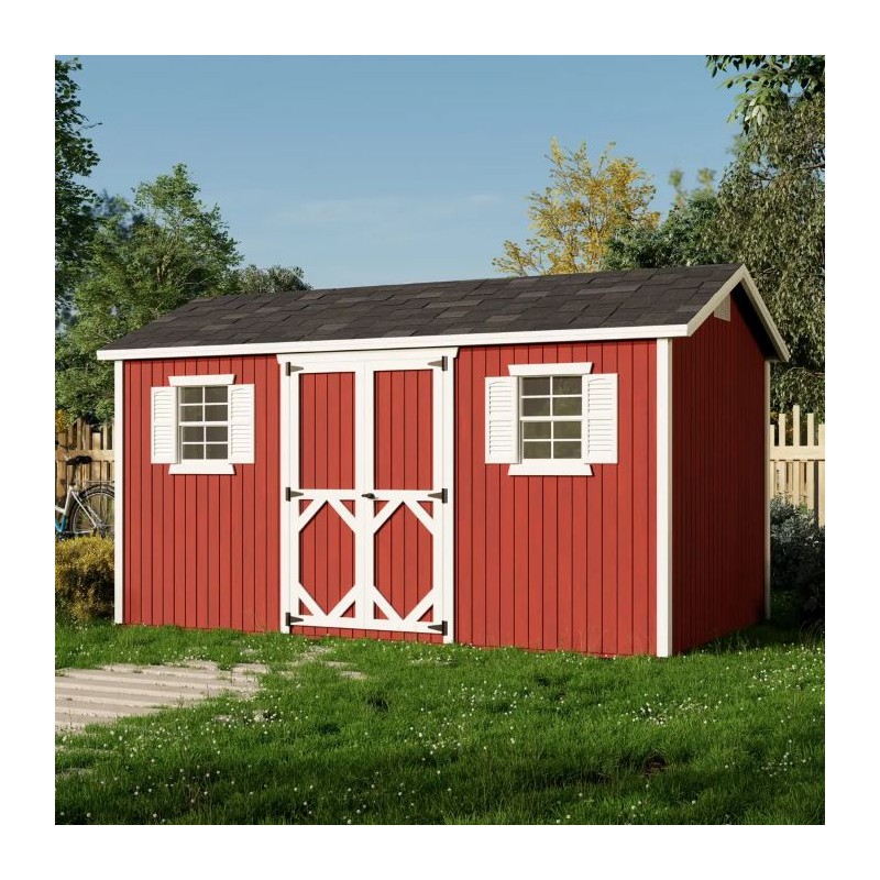 Little Cottage Co. Pre-Cut 8x14 Classic Workshop Wood Shed Kit - (8x14 CWS-PC)