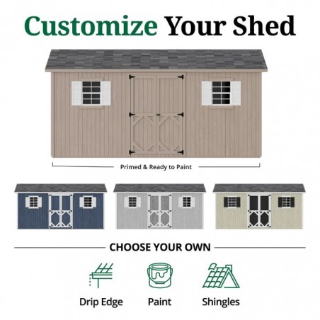 Little Cottage Co. Pre-Cut 8x16 Classic Workshop Wood Shed Kit - (8x16 CWS-PC) Little Cottage Co. Pre-Cut 8x16 Classic Workshop Wood Shed Kit - (8x16 CWS-PC)