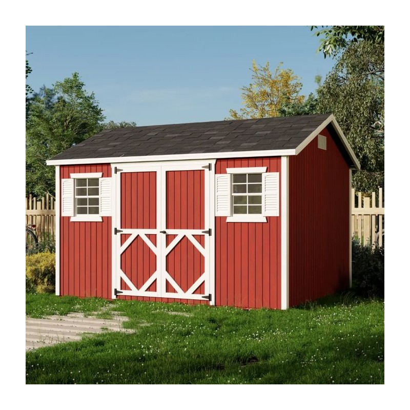 Little Cottage Co. Pre-Cut 10x12 Classic Workshop Wood Shed Kit - (10x12 CWS-PC)