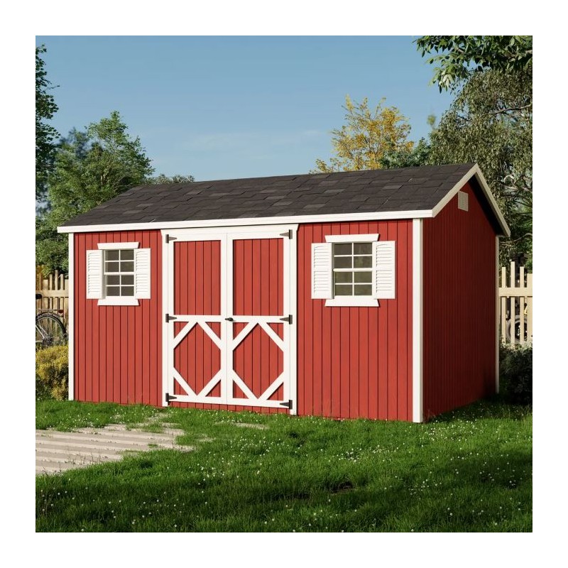 Little Cottage Co. Pre-Cut 10x14 Classic Workshop Wood Shed Kit - (10x14 CWS-PC)