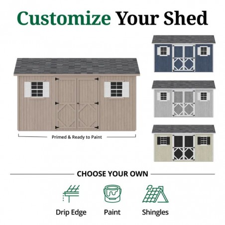 Little Cottage Co. Pre-Cut 10x14 Classic Workshop Wood Shed Kit - (10x14 CWS-PC)