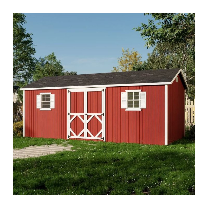 Little Cottage Co. Pre-Cut 10x20 Classic Workshop Wood Shed Kit - (10x20 CWS-PC)
