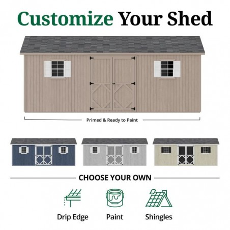 Little Cottage Co. Pre-Cut 10x20 Classic Workshop Wood Shed Kit - (10x20 CWS-PC)