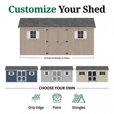 Little Cottage Co. Pre-Cut 12x18 Classic Workshop Wood Shed Kit - (12x18 CWS-PC) Little Cottage Co. Pre-Cut 12x18 Classic Workshop Wood Shed Kit - (12x18 CWS-PC)