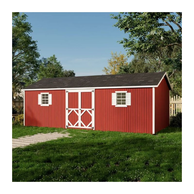 Little Cottage Co. Pre-Cut 12x24 Classic Workshop Wood Shed Kit - (12x24 CWS-PC)