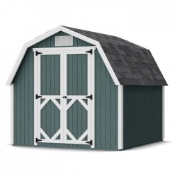 Little Cottage Co. 8x8 Classic Gambrel Barn Wood Shed Kit w/ 4' Sidewall - (8x8 CGB-4-PC)