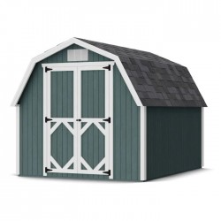Little Cottage Co. 8x10 Classic Gambrel Barn Wood Shed Kit w/ 4' Sidewall - (8x10 CGB-4-PC)