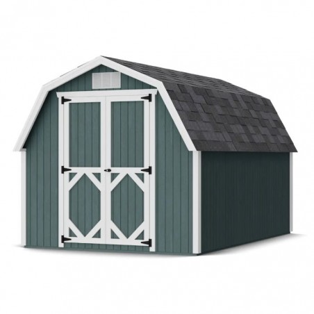 Little Cottage Co. 8x12 Classic Gambrel Barn Wood Shed Kit w/ 4' Sidewall - (8x12 CGB-4-PC)