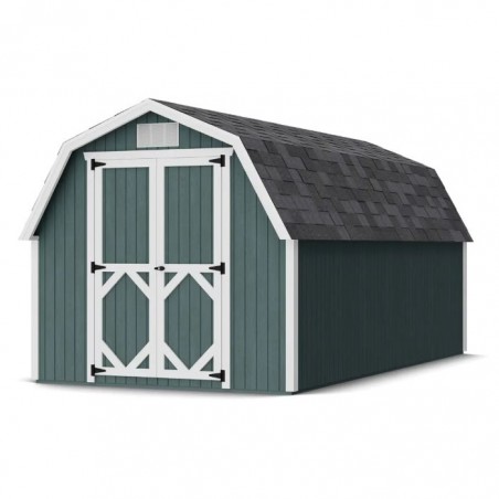 Little Cottage Co. 8x16 Classic Gambrel Barn Wood Shed Kit w/ 4' Sidewall - (8x16 CGB-4-PC)