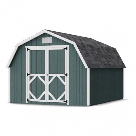 Little Cottage Co. 10x12 Classic Gambrel Barn Wood Shed Kit w/ 4' Sidewall - (10x12 CGB-4-PC)