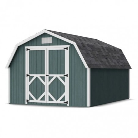 Little Cottage Co. 10x14 Classic Gambrel Barn Wood Shed Kit w/ 4' Sidewall - (10x14 CGB-4-PC)
