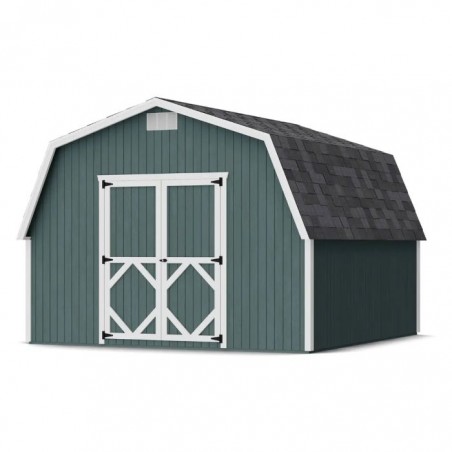 Little Cottage Co. 12x12 Classic Gambrel Barn Wood Shed Kit w/ 4' Sidewall - (12x12 CGB-4-PC)