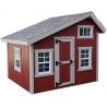 EZ-Fit 6x7 Wood Playhouse Kit w/ Loft, Windows, Floor & Shingles