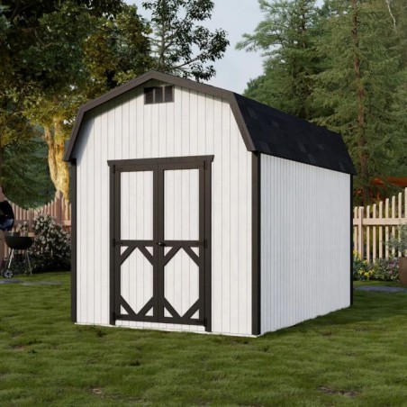 Little Cottage Co. 8x12 Classic Gambrel Barn Wood Shed Kit w/ 6' Sidewalls - (8x12 CGB-6-PC) Little Cottage Co. 8x12 Classic Gambrel Barn Wood Shed Kit w/ 6' Sidewalls - (8x12 CGB-6-PC)