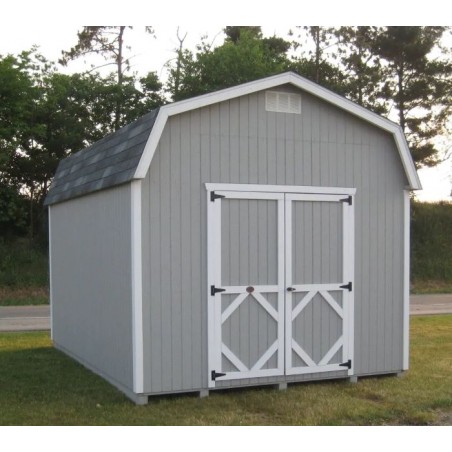 Little Cottage Co. 8x14 Classic Gambrel Barn Wood Shed Kit w/ 6' Sidewalls - (8x14 CGB-6-PC)