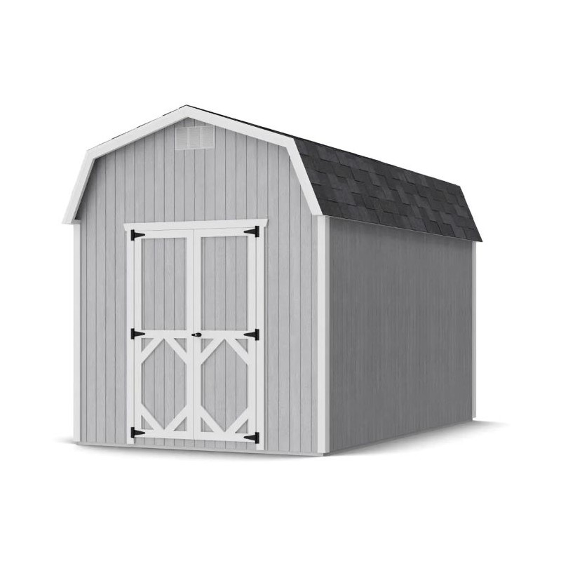 Little Cottage Co. 8x14 Classic Gambrel Barn Wood Shed Kit w/ 6' Sidewalls - (8x14 CGB-6-PC)