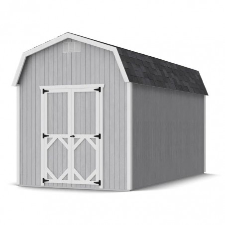 Little Cottage Co. 8x16 Classic Gambrel Barn Wood Shed Kit w/ 6' Sidewalls - (8x16 CGB-6-PC)