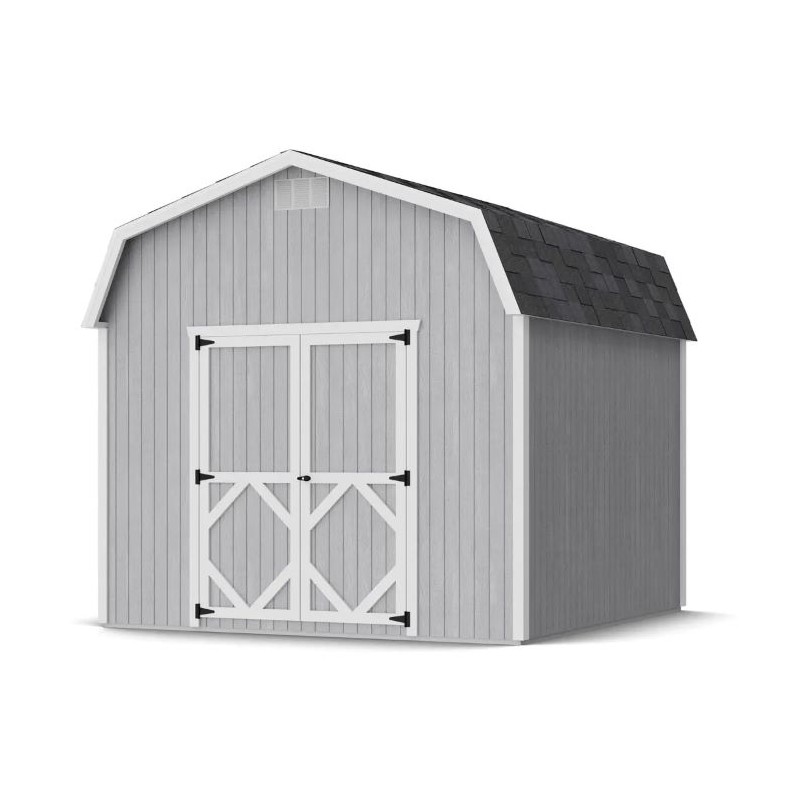 Little Cottage Co. 10x10 Classic Gambrel Barn Wood Shed Kit w/ 6' Sidewalls - (10x10 CGB-6-PC)