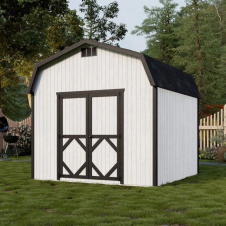 Little Cottage Co. 10x10 Classic Gambrel Barn Wood Shed Kit w/ 6' Sidewalls - (10x10 CGB-6-PC) Little Cottage Co. 10x10 Classic Gambrel Barn Wood Shed Kit w/ 6' Sidewalls - (10x10 CGB-6-PC)