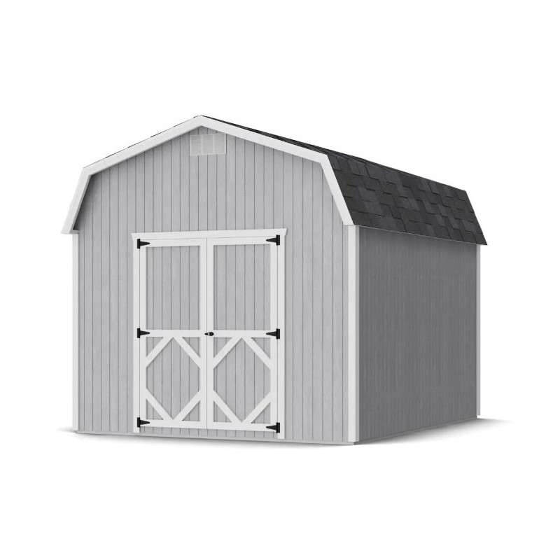 Little Cottage Co. 10x12 Classic Gambrel Barn Wood Shed Kit w/ 6' Sidewalls - (10x12 CGB-6-PC)
