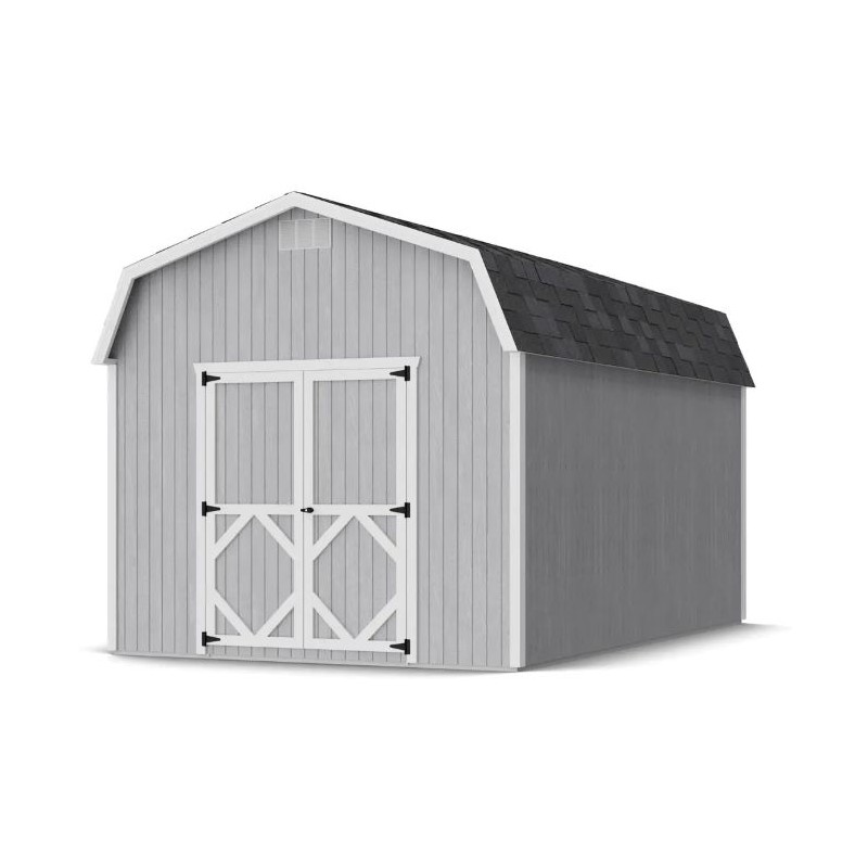 Little Cottage Co. 10x16 Classic Gambrel Barn Wood Shed Kit w/ 6' Sidewalls - (10x16 CGB-6-PC)
