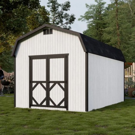 Little Cottage Co. 10x16 Classic Gambrel Barn Wood Shed Kit w/ 6' Sidewalls - (10x16 CGB-6-PC) Little Cottage Co. 10x16 Classic Gambrel Barn Wood Shed Kit w/ 6' Sidewalls - (10x16 CGB-6-PC)
