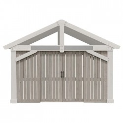 Yardistry Privacy Wall With Barn Doors for Timber Frame - (YM12929)