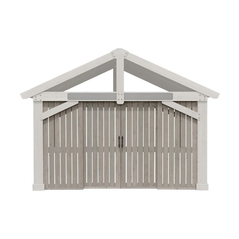 Yardistry Privacy Wall With Barn Doors for Timber Frame - (YM12929)