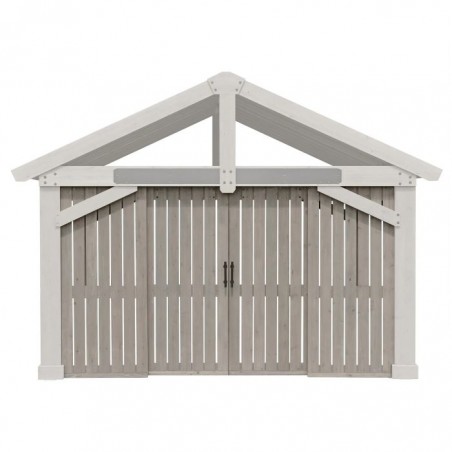 Yardistry Privacy Wall With Barn Doors for Timber Frame - (YM12929)