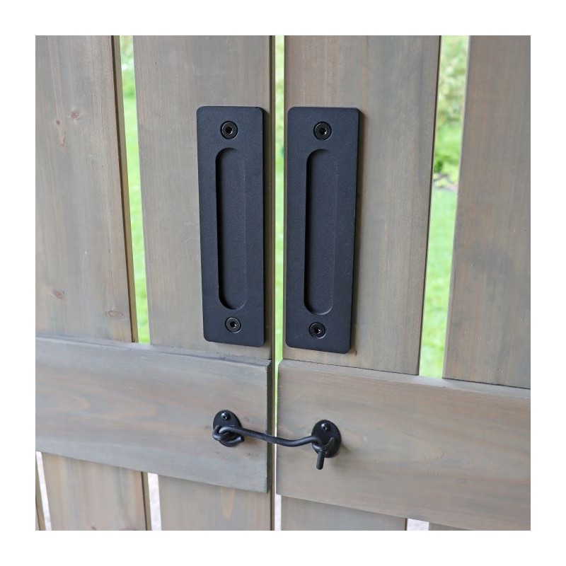 Yardistry Privacy Wall With Barn Doors for Timber Frame - (YM12929)
