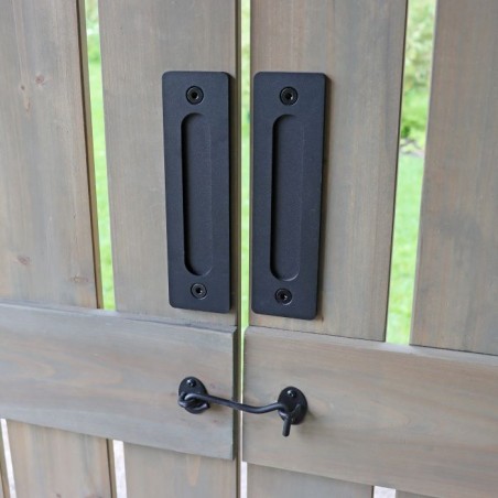 Yardistry Privacy Wall With Barn Doors for Timber Frame - (YM12929)