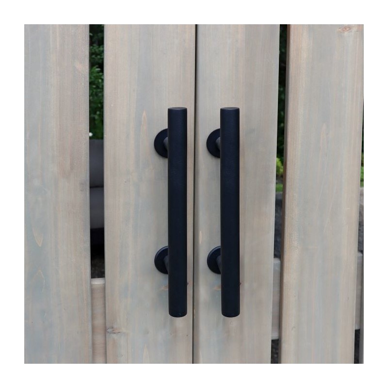 Yardistry Privacy Wall With Barn Doors for Timber Frame - (YM12929)