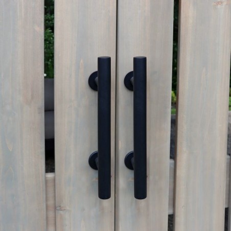 Yardistry Privacy Wall With Barn Doors for Timber Frame - (YM12929)