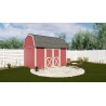 Best Barns Craftsman's Cove Standard 10x12 Wood Barn Kit w/ Doors Centered on Eave - (CCOVDE12)