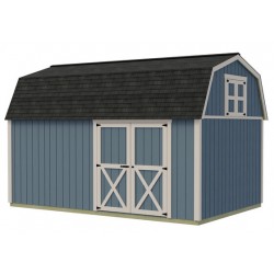 Best Barns Craftsman's Cove 10x16 Wood Barn Kit w/ Offset Doors on Eave - (CCOVDE16)