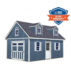 Best Barns Planner's Paradise Elite 12x16 Pre-Cut Wood Shed Kit w/ Transom Doors & Dormers - (PPARTD16DR)