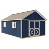 Best Barns Shedquarters 12x20 Standard Wood Shed Kit w/ Centered Gable Door (SQUADG20C)