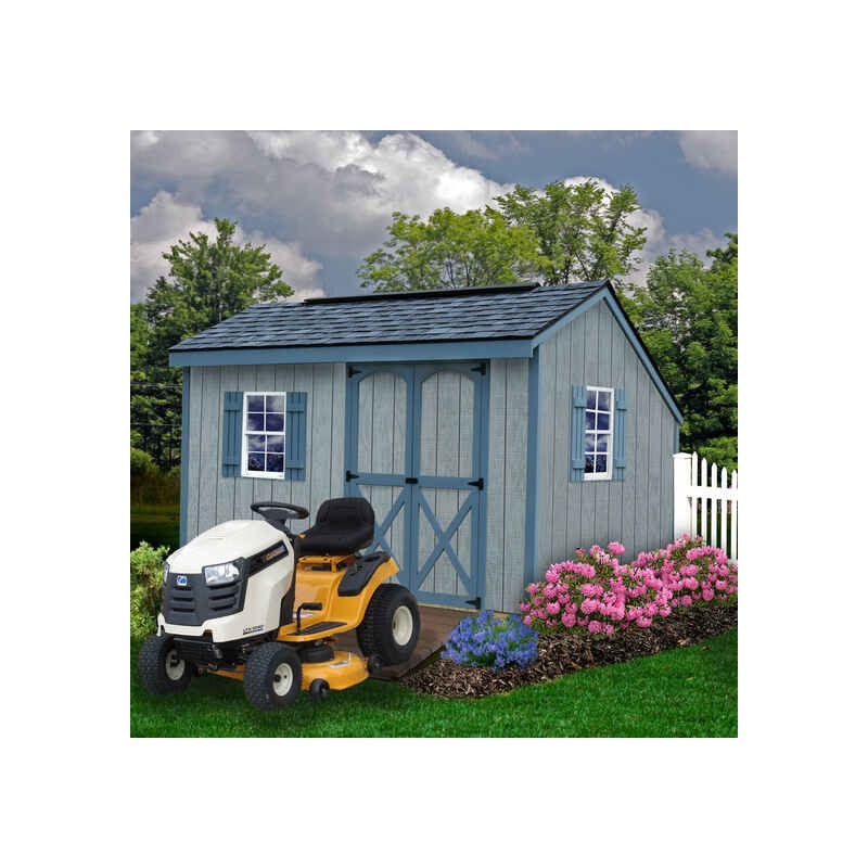 Best Barns Sophisticated Salt Box 8x12 Specialty Wood Shed Kit w/ Offset Eave Barn Doors (SBOXDE12)