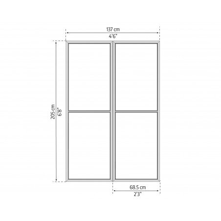 Palram Ledro 12x12 Enclosed Gazebo - Screen Dimensions