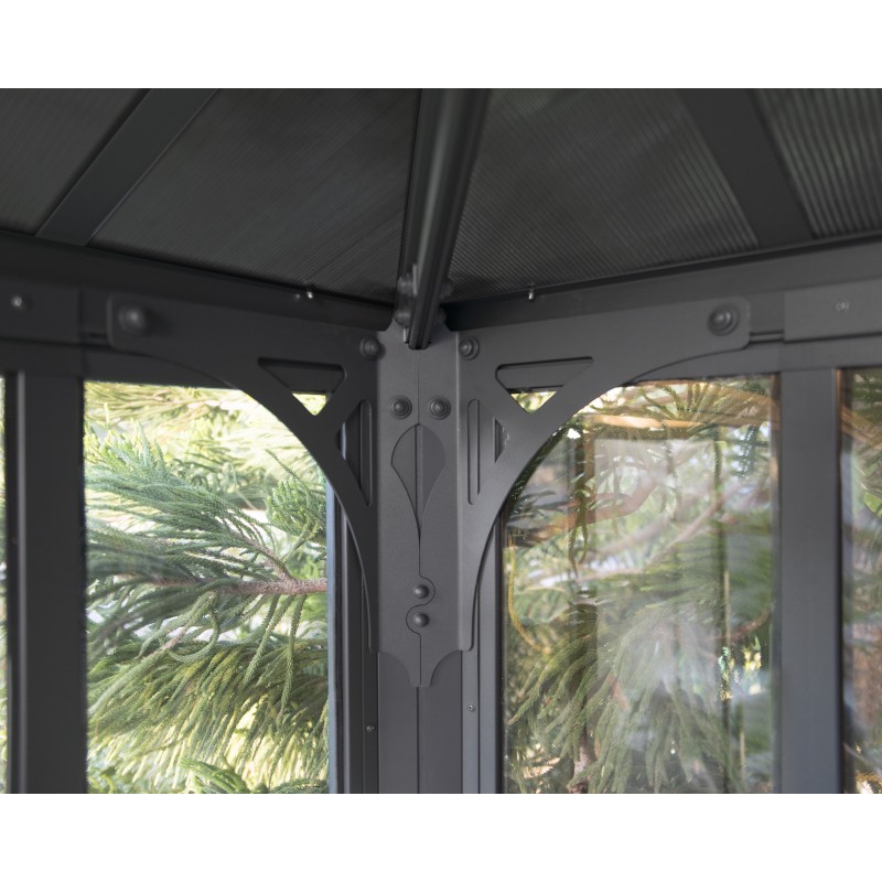 Palram Ledro 12x12 Enclosed Gazebo - Aluminum Structure