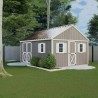 Best Barns Crafter's Connection 12x16 Pre-Cut Wood Shed Kit w/ Centered Eave Barn Doors & Gable Walk-In Door (CCONSG16C)