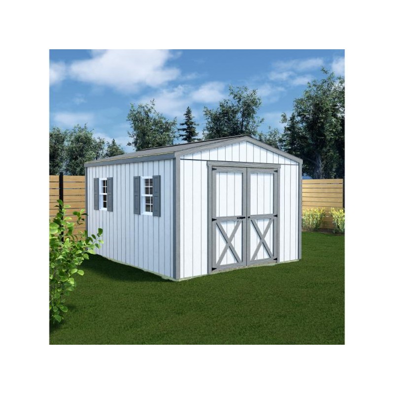 Best Barns Handmade Haven 10x12 Wood Shed Kit w/ Centered Gable Door (HHAVDG12)