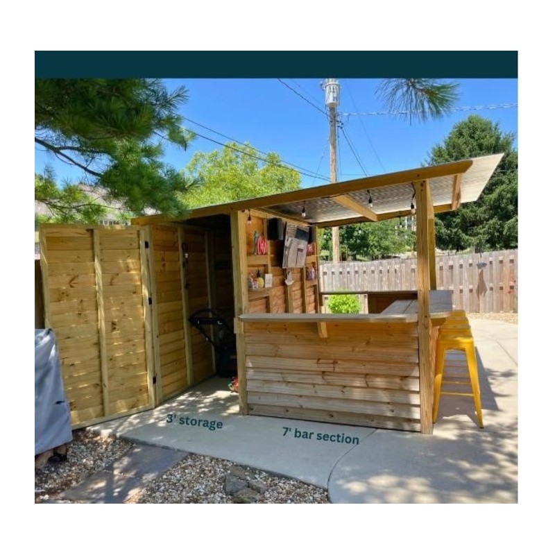 Storehouse 10x10 Wood Tavern & Storage Shed Combo – Installed (TTG1010)