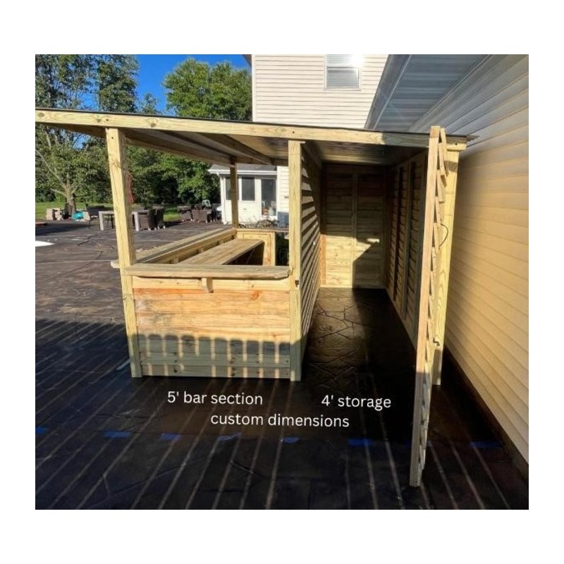 Storehouse 10x10 Wood Tavern & Storage Shed Combo – Installed (TTG1010)