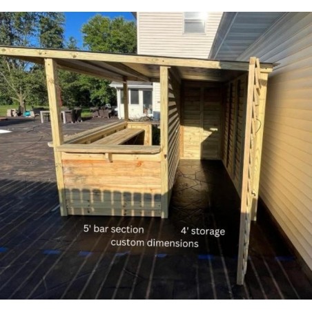 Storehouse 10x10 Wood Tavern & Storage Shed Combo – Installed (TTG1010)