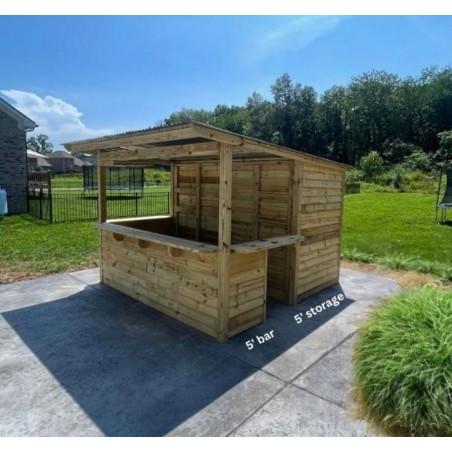 Storehouse 10x10 Wood Tavern & Storage Shed Combo – Installed (TTG1010)