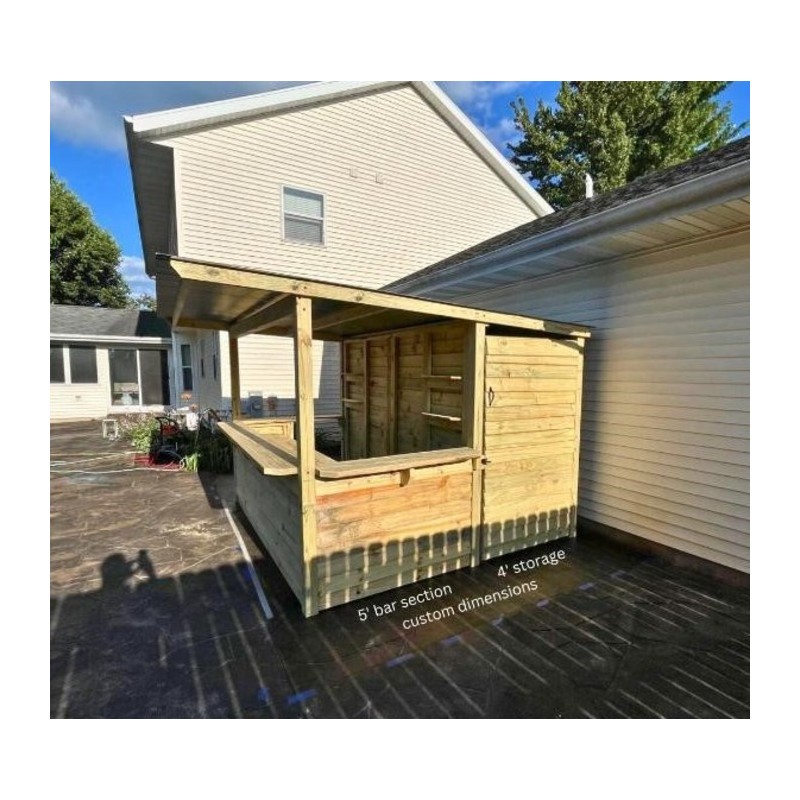 Storehouse 10x10 Wood Tavern & Storage Shed Combo – Installed (TTG1010)