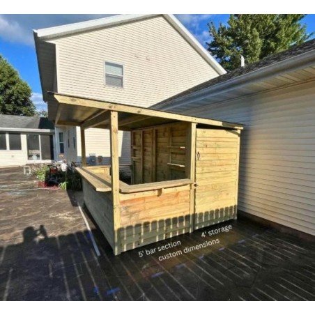 Storehouse 10x10 Wood Tavern & Storage Shed Combo – Installed (TTG1010)