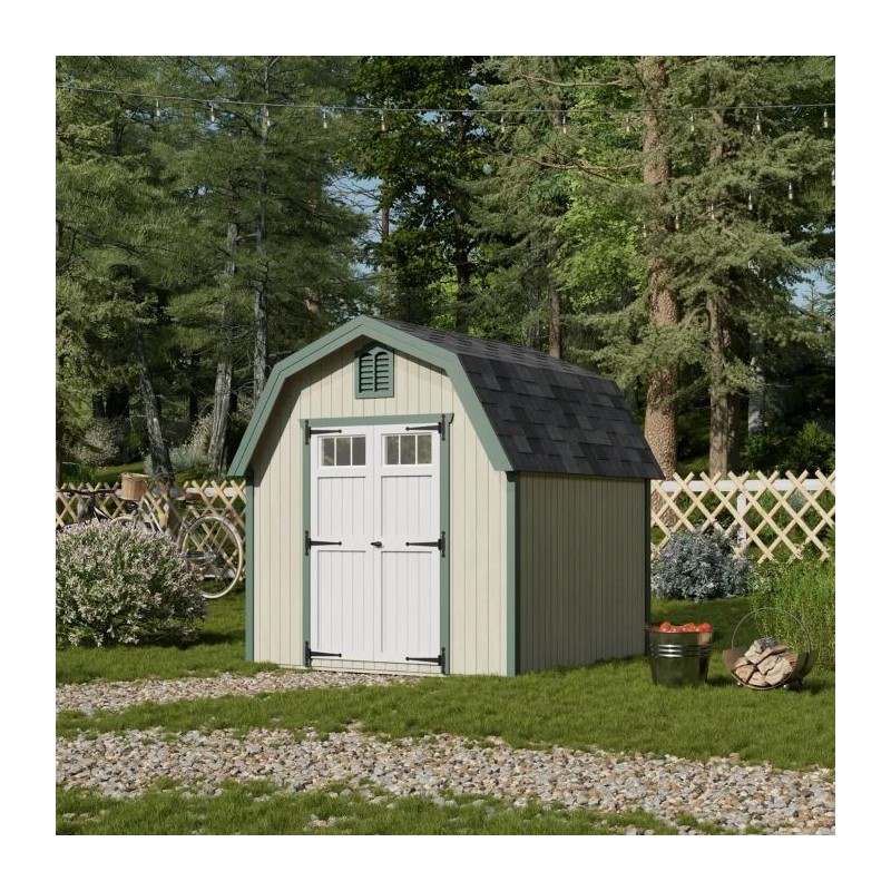 Little Cottage Co. 8x8 Colonial Greenfield Wood Barn Kit - (8x8 GCGS-PC)